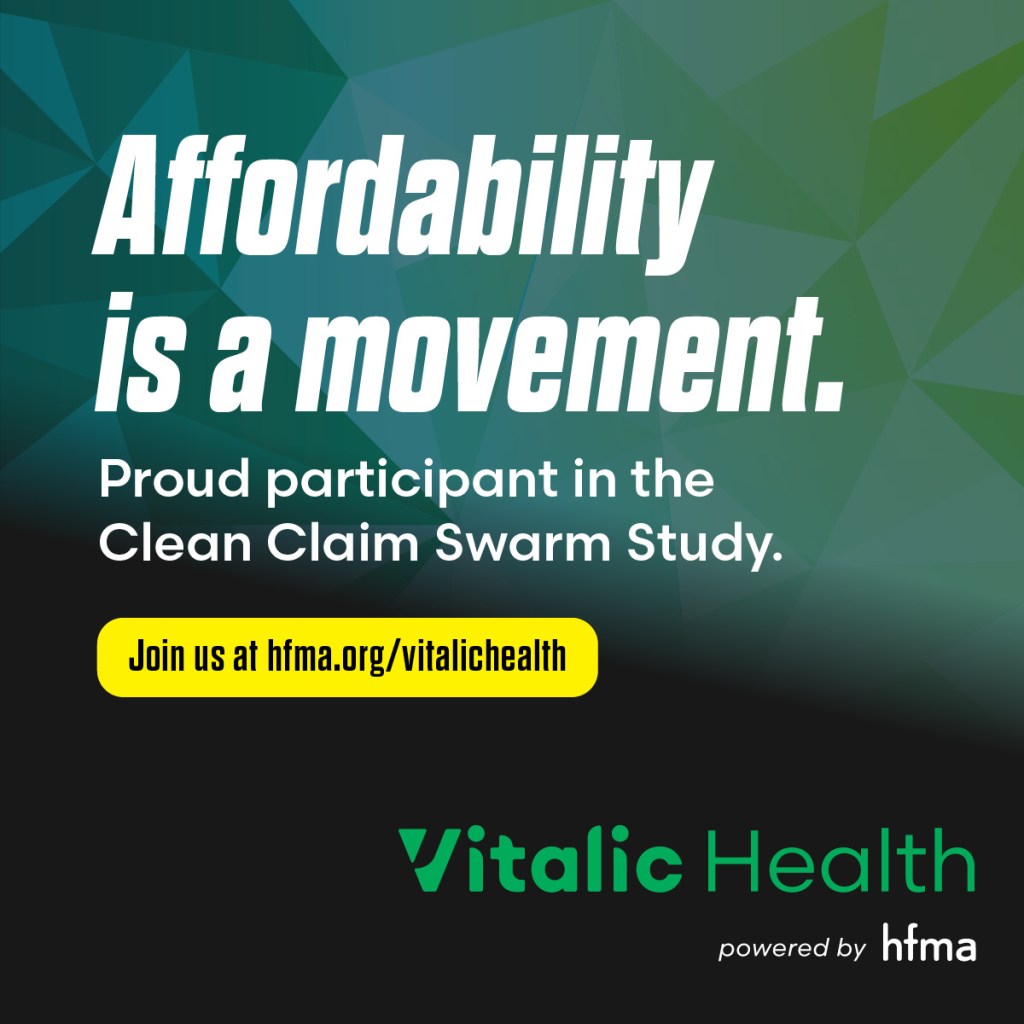 Affordability is a movement. Proud participant in the Clean Claim Swarm Study.