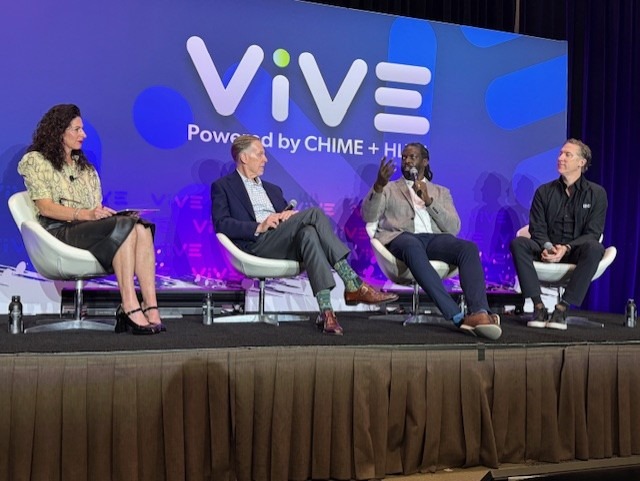 Healthcare leaders discuss affordability challenges during a panel discussion at ViVE 2026 conference