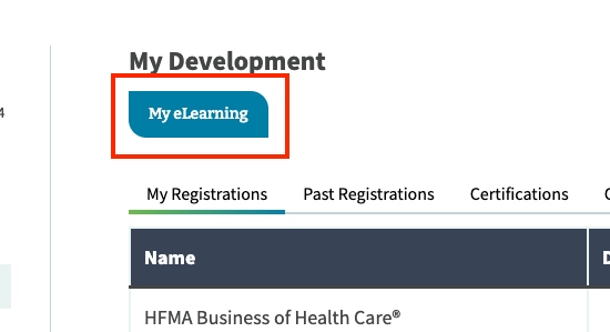My Development - e-Learning link